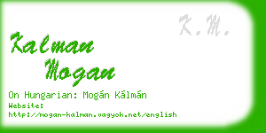 kalman mogan business card